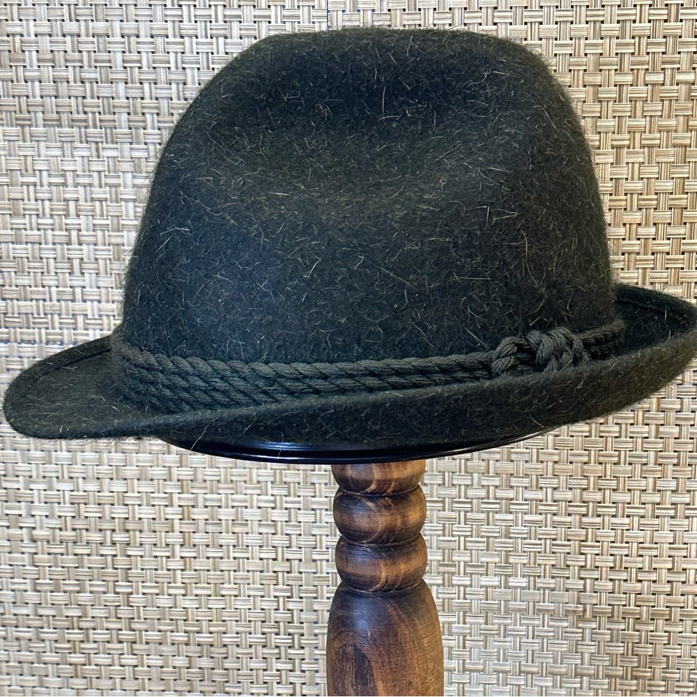 🌟HP🌟VTG 1950s-60s Mayser Green Wool/Mohair Blend Traditional Tyrolean Hat - Picture 5 of 13